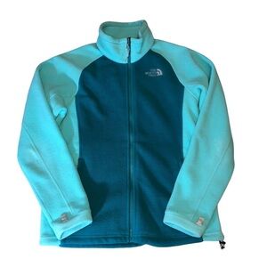 THE NORTH FACE Khumbu Womens Mint Green Colorblock Fleece Jacket Sz M